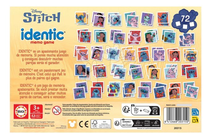  Memo-Spiel - Pexeso im Koffer Stitch Identic Memo Spiel Educa - 3