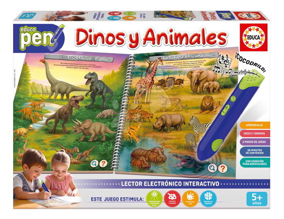 Educa - Náučná hra s interaktívnym perom Dinosaury a zvieratá Pen Educa_1