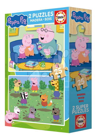 Drevené Disney puzzle - Drevené puzzle Peppa Pig Educa - 2