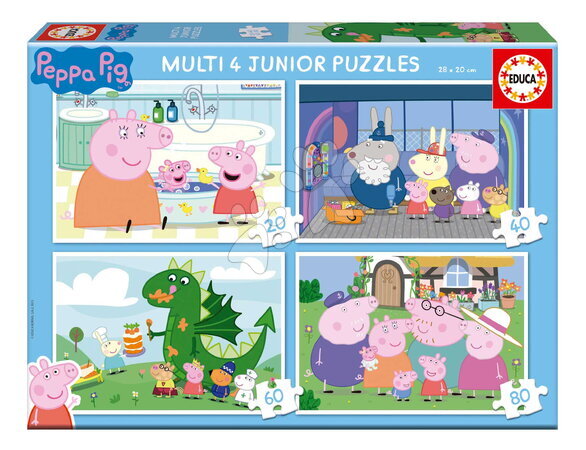 Puzzle pre deti - Puzzle Peppa Pig Multi 4 Junior Educa