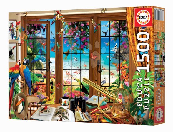 1500‑Teile‑Puzzles - Puzzle Vogelbeobachter Fenster Educa - 2