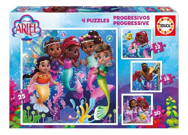 Puzzle für Kinder | Seite 6 - Puzzle Ariel Disney Progressive Educa