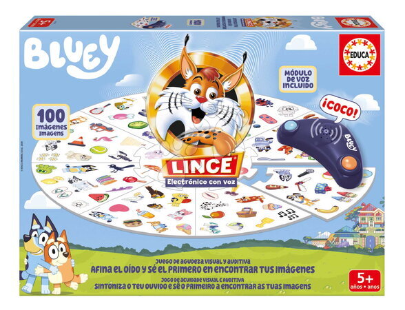 Jeux de société - Jeu de société Rapide comme un lynx avec la voix de Bluey - Educa