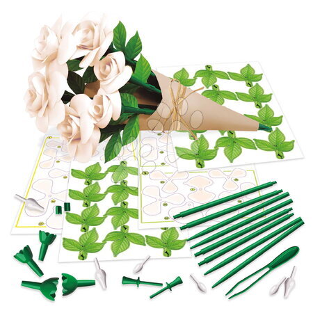 Ruční práce a tvoření - Kreativní tvoření Bílé růže Floral Art White Roses Educa_1