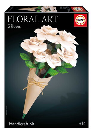 Ruční práce a tvoření - Kreativní tvoření Bílé růže Floral Art White Roses Educa