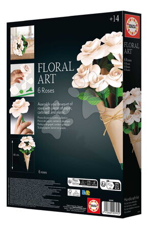 Ručné práce a tvorenie - Kreatívne tvorenie Biele ruže Floral Art White Roses Educa - 3