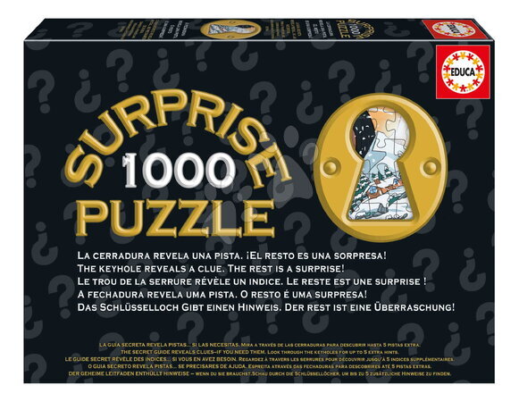 Puzzle 1000-dijelne - Puzzle s iznenađenjem Antique XMAS Surprise Educa