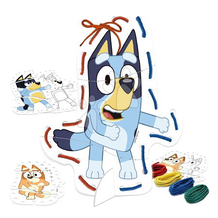 Gyerek puzzle - Puzzle átfűzős Lacing with Bluey Educa