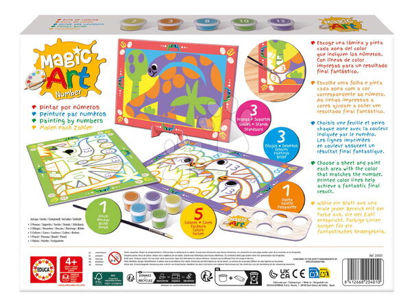 Kreslení a malování - Malování podle čísel Dinosauři Magic Art Number Dinosaurs Educa - 3