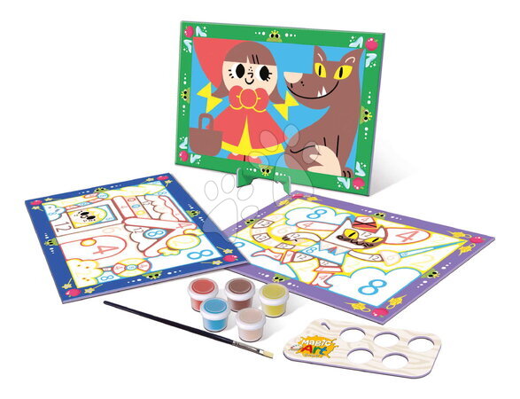 Risanje in barvanje - Slikanje po številkah: Klasične pravljice Magic Art Number Classic Tales Educa_1