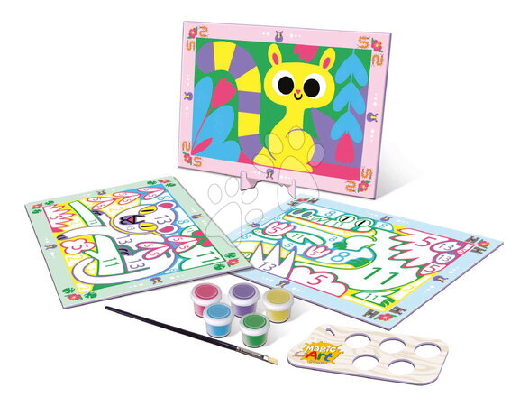 Dessin et peinture - Peinture par numéros Petits Animaux Magic Art Forêt Educa