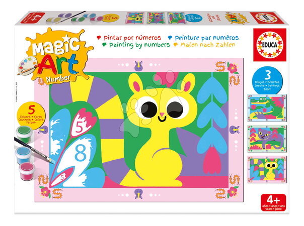 Dessin et peinture - Peinture par numéros Petits Animaux Magic Art Forêt Educa_1