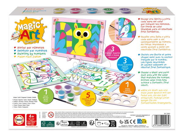 Kreslení a malování - Malování podle čísel Zvířátka Magic Art Number Animals Forest Educa - 3