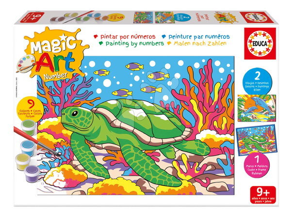 Risanje in barvanje - Slikanje po številkah Morske živali Magic Art Number Marine Animals Educa