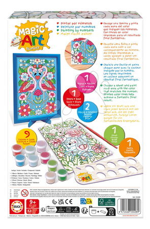 Kreslení a malování - Malování podle čísel Plameňák Magic Art Number Flamingos Educa - 3