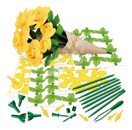 Arts & crafts sets - Creative Crafting: Yellow Roses Floral Art by Educa_1