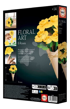 Ručné práce a tvorenie - Kreatívne tvorenie Žlté ruže Floral Art Yellow Roses Educa - 3