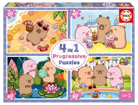 Ontwikkelingsgerichte kinderpuzzel - Puzzel CapyFun Educa progressief