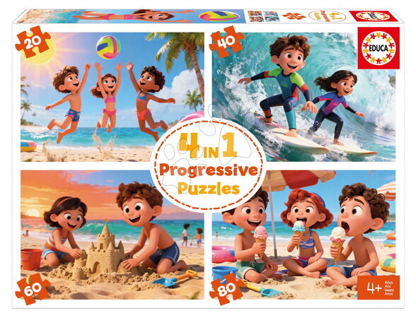 Ontwikkelingsgerichte kinderpuzzel - Puzzle Day at the Beach Educa