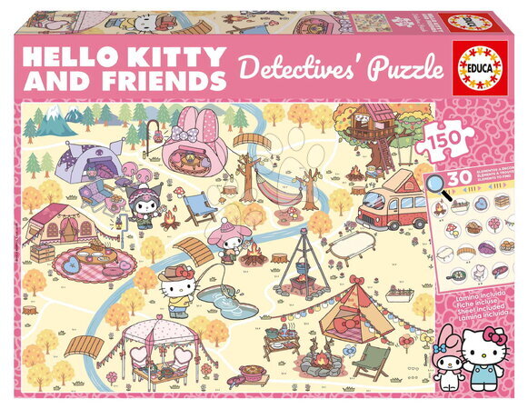Detské puzzle od 100-300 dielov - Puzzle Detective Hello Kitty Educa