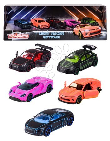 Mașinuțe și simulatoare - Mașinuțe Light Racer 5 Pieces Giftpack Majorette