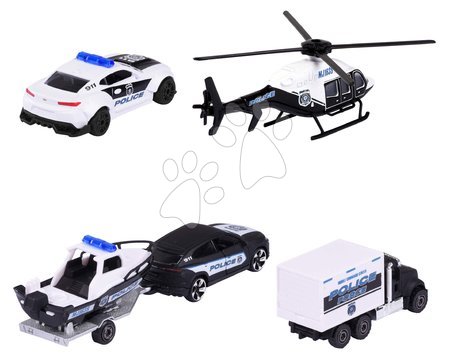 Avtomobilčki - Avtomobilčki policijski Police Force 4 Pieces Giftpack Majorette_1