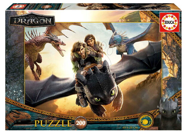 Detské puzzle od 100-300 dielov - Puzzle How to train your dragon Educa