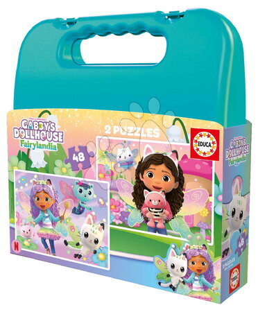 Kinderpuzzel tot 100 onderdelen - Puzzel in koffer Gabby´s Dollhouse Educa