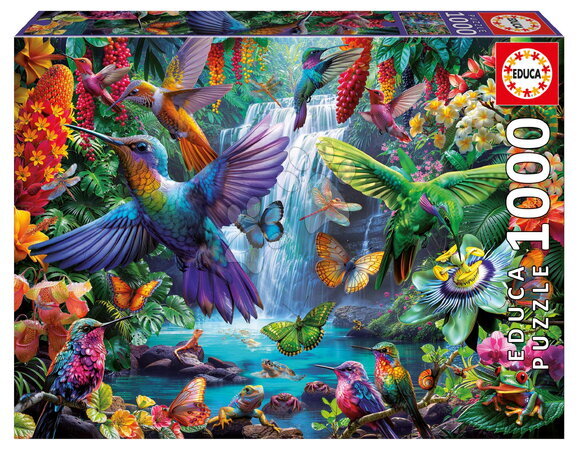 1000-delige puzzel - Puzzel Tropical Hummingbirds Educa
