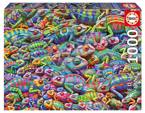 1000-delige puzzel - Puzzel Chameleon Chaos Extreme Educa