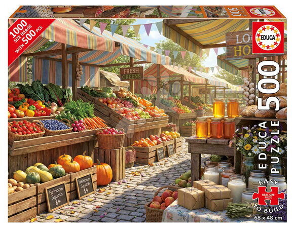Puzzle 500 piezas - Puzzle Sunny Farms Market Educa