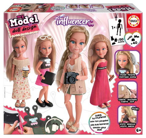 Ročno delo in ustvarjanje - Kreativno ustvarjanje My Model Doll Influencer Style Educa
