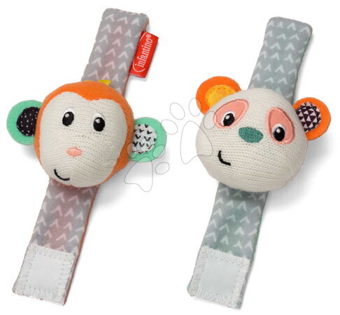 Bébijátékok | Oldal 15 - Csörgő csuklóra Majom és Panda Wrist Rattles Infantino