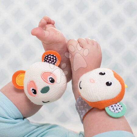Bébijátékok | Oldal 15 - Csörgő csuklóra Majom és Panda Wrist Rattles Infantino_1