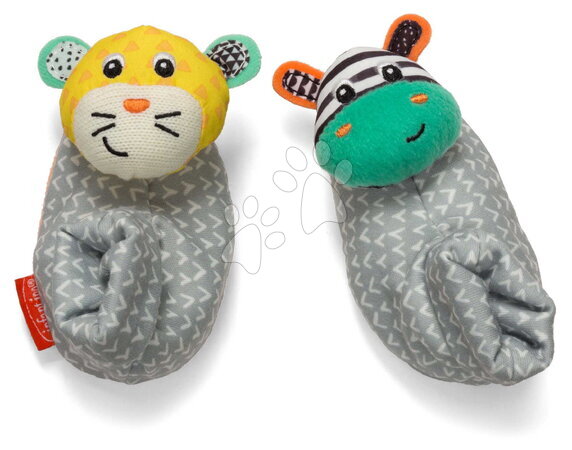 Dojčenské potreby | Strana 23 - Papučky s hrkálkou Zebra & Tiger Foot Rattles Infantino