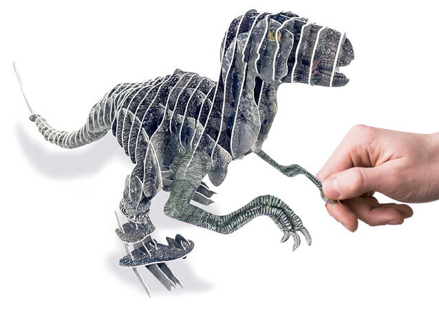 Puzzle és társasjátékok - Puzzle dinoszaurusz Velociraptor 3D Creature Puzzle Educa_1