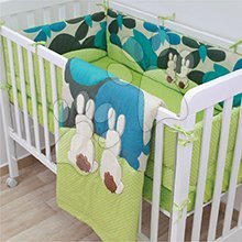 Detská izba a spánok - Súprava do postieľky Joy Rabbits Green toT's-smarTrike