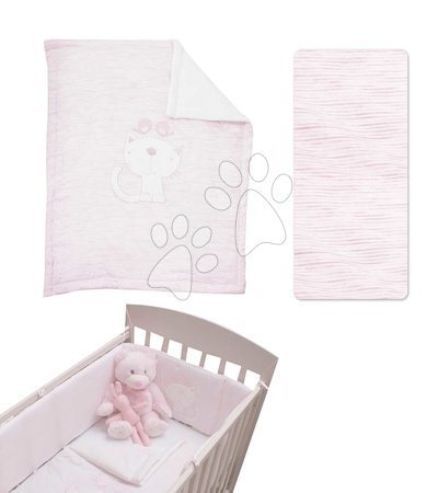 Oprema za dojenčka - Sestavljanka za otroško posteljico Classic Pink Melange toT's-smarTrike_1