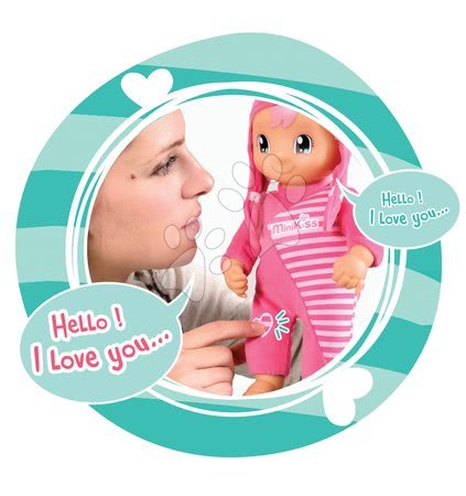 Bábiky od 9 mesiacov - Bábika s nahrávaním zvuku Murmures MiniKiss Smoby - 2