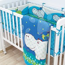 Babybettwäsche - Kinderbettset Joy Hippo Blue toT's-smarTrike