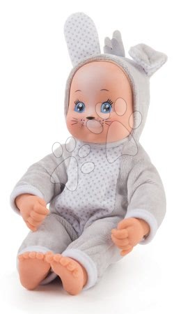 Păpușă în costum de Iepuraș Animal Doll Minikiss Smoby 27 cm cu sunete de la 12 luni