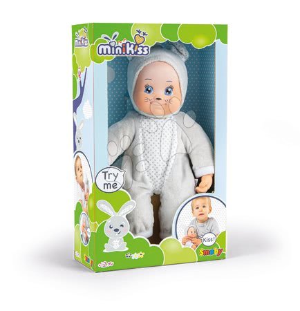 Panenky od 9 měsíců - Panenka v kostýmu Zajíček Animal Doll MiniKiss Smoby - 4