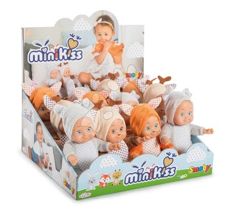 Játékbabák 9 hónapos kortól - Játékbaba szett jelmezben Mini Animal Doll Minikiss Smoby - 8
