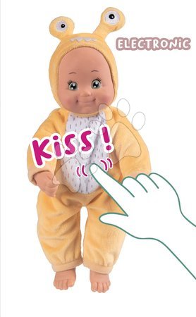 Igrače dojenčki od 9. meseca - Dojenček v kostumu Polžek Minikiss Croc Smoby rumeni z zvokom 'cmok’ in mehkim trebuščkom od 12 mes_1