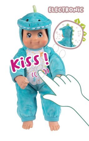 Jucării pentru bebeluși - Set premergător și cărucior cu frână Croc Baby Walker Minikiss 3in1 Smoby cu păpușa dino 30 cm cu sunete_1