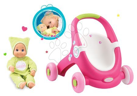 Dětská chodítka - Set chodítko a kočárek pro panenku 3v1 MiniKiss Smoby - 26