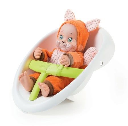 Kočárky pro panenky od 12 měsíců - Set chodítko a kočárek s autosedačkou zvířátka Animal MiniKiss 3v1 Smoby s brzdou - 15