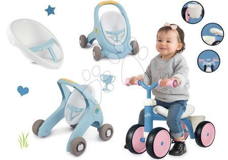 Járássegítők - Szett járássegítő és babakocsi fékkel Croc Baby Walker Minikiss 3in1 Smoby _1