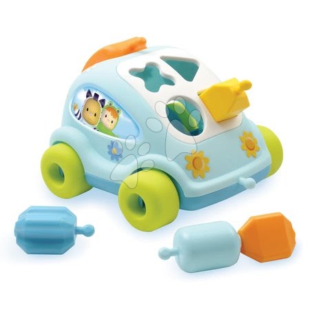 Ťahacie hračky - Auto Chrobáčik Cotoons Smoby s kockami modro-zelené od 12 mes_1