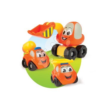 Stavební stroje - Sada 3 stavebních autíček Vroom Planet Smoby - 2